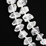 Natural Clear Crystal Nugget Beads Pendant Jewelry Raw Quartz Loose Beads