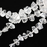 Natural Clear Crystal Nugget Beads Pendant Jewelry Raw Quartz Loose Beads