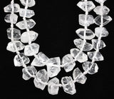 Natural Clear Crystal Nugget Beads Pendant Jewelry Raw Quartz Loose Beads