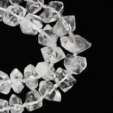 Natural Clear Crystal Nugget Beads Pendant Jewelry Raw Quartz Loose Beads