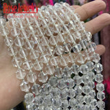 Clear Quartz Faceted Stone Spacer Beads for Jewelry Making