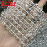 Clear Quartz Faceted Stone Spacer Beads for Jewelry Making