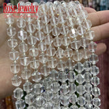 Clear Quartz Faceted Stone Spacer Beads for Jewelry Making