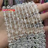 8mm Clear Crystal Quartz Faceted Stone Beads DIY Jewelry Making