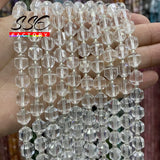 8mm Clear Crystal Quartz Faceted Stone Beads DIY Jewelry Making