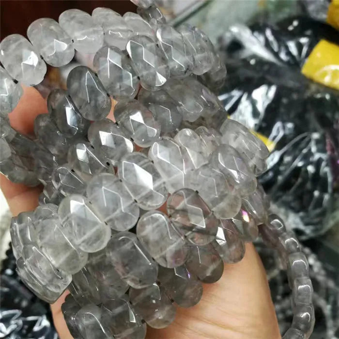 Cloudy Quartz Bracelet Natural Stone Bangle for Women Gift