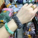 Cloudy Quartz Stone Bracelet Natural Gemstone Bangle for Women