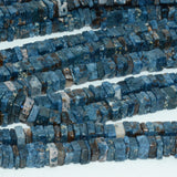 Cobalt Spinel Biotite Slice Beads 6-7mm