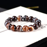 Coffee Agate Round Bracelet, Ethnic Wild Bracelet