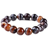 Coffee Agate Round Bracelet, Ethnic Wild Bracelet