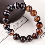 Coffee Agate Round Bracelet, Ethnic Wild Bracelet