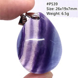 Colorful Fluorite Necklace Pendant Gemstone Silver Jewelry
