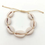 Cowrie Shell Charm Bracelet Natural Shell Jewelry