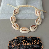 Cowrie Shell Charm Bracelet Natural Shell Jewelry