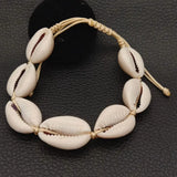 Cowrie Shell Charm Bracelet Natural Shell Jewelry