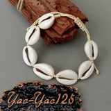 Cowrie Shell Charm Bracelet Natural Shell Jewelry