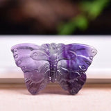 Fluorite Butterfly Pendant Necklace Charm Jewelry Gemstone Chinese Amulet