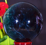 Natural Fluorite Quartz Crystal Ball Sphere Polished Mineral Healing