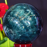 Natural Fluorite Quartz Crystal Ball Sphere Polished Mineral Healing