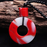 Hand Carved Ping'an Buckle Jade Pendant Necklace