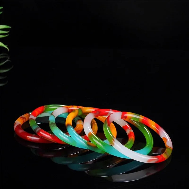 Hand Carved Round Jade Bracelet Men Women Gift Accessories