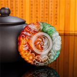 Hand-carved Buckle Jade Pendant Necklace for Men and Women