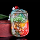 Hand-carved Dragon Jade Pendant Zodiac Dragon Necklace Gift