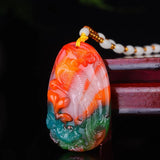 Hand-carved Phoenix Jade Pendant Necklace Gift