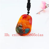 Hetian Jade Stone Carp Pendant Necklace Chinese Jadeite Jewelry