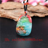 Hetian Jade Pisces Pendant Necklace Chinese Jadeite Jewelry Charm