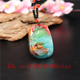 Hetian Jade Pisces Pendant Necklace Chinese Jadeite Jewelry Charm
