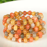 Natural Jade 10MM Beads Elastic Bracelet Jadeite Jewelry Lucky Amulet Women