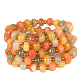 Natural Jade 10MM Beads Elastic Bracelet Jadeite Jewelry Lucky Amulet Women