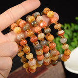 Natural Jade 10MM Beads Elastic Bracelet Jadeite Jewelry Lucky Amulet Women