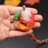 Jade Dragon Pendant Necklace Chinese Hand-Carved Charm Jewelry