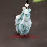 Jade Goldfish Pendant Necklace Chinese Hand-Carved Lucky Charm