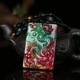 Hand Carved Dragon Pendant Necklace, Jade Boutique Jewelry