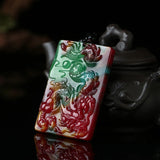 Hand Carved Dragon Pendant Necklace, Jade Boutique Jewelry