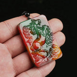 Natural Jade Zodiac Horse Pendant Boutique Jewelry Men's Women's Necklace
