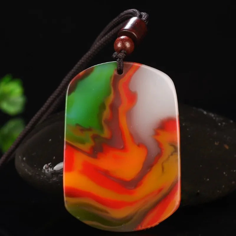 Jade Zodiac Tiger Pendant Necklace for Men and Women
