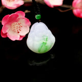 Hand-Carved Natural Jade Maitreya Buddha Pendant Necklace