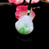 Hand-Carved Natural Jade Maitreya Buddha Pendant Necklace