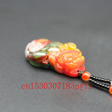 Natural Jade Money Pixiu Pendant Necklace Hand-Carved Charm Amulet for Men Women