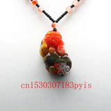 Natural Jade Money Pixiu Pendant Necklace Hand-Carved Charm Amulet for Men Women