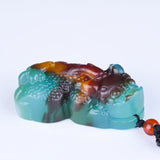 Natural Jade Pixiu Pendant Necklace Hand-Carved Charm