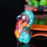 Natural Jade Pixiu Pendant Necklace Hand-Carved Charm