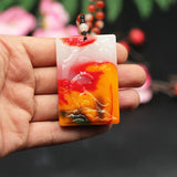 Hand-Carved Natural Jade Tiger Pendant Necklace Beads Chinese Charm Jewelry