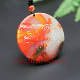 Hand-Carved Natural Jade Wolf Pendant Necklace Chinese Charm Jewelry