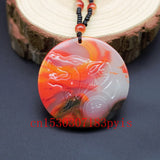 Hand-Carved Natural Jade Wolf Pendant Necklace Chinese Charm Jewelry