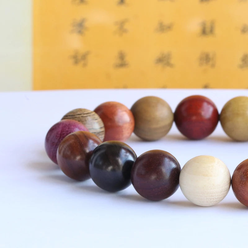 Wooden Beads Hanging Decor Jewelry Multicolor 20mm 19 Pieces